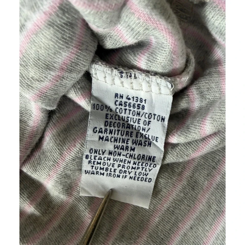 Polo Ralph Lauren Mens XL Custom Fit Gray Pink Striped Short Sleeve Polo Shirt